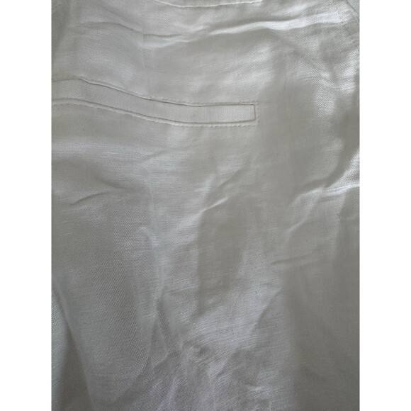 Anne Klein Women's Linen-Blend Mid Rise Wide-Leg Pants White Size 2 - Picture 11 of 12